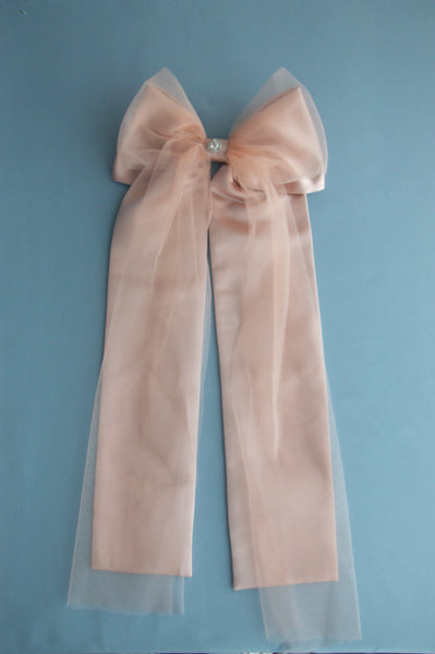 DUSKY PINK LONG BEAU WITH TULLE
