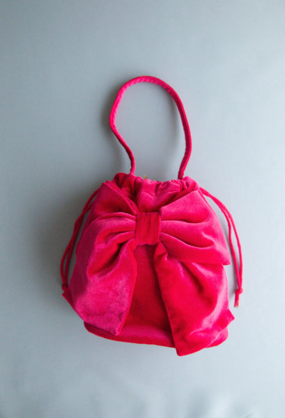 PINK VELVET BEAU BAG