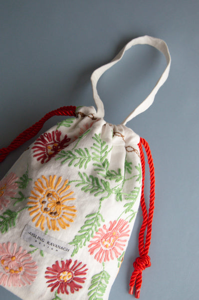 FLORAL EMBROIDERED BAG
