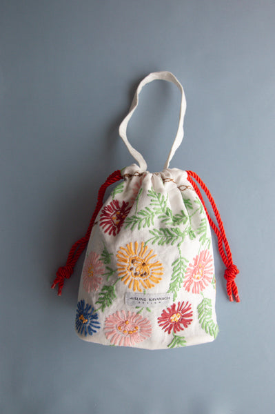 FLORAL EMBROIDERED BAG