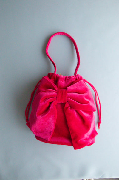 PINK VELVET BEAU BAG
