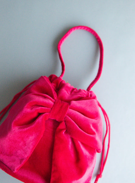 PINK VELVET BEAU BAG