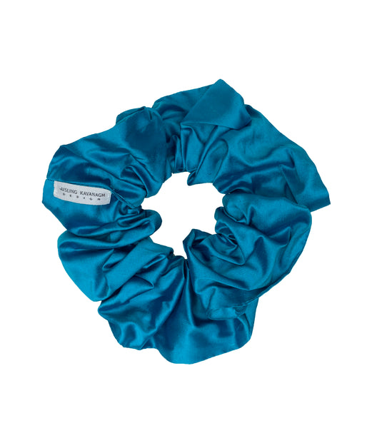 DREAM SCRUNCHIE IN TEAL TAFFETA