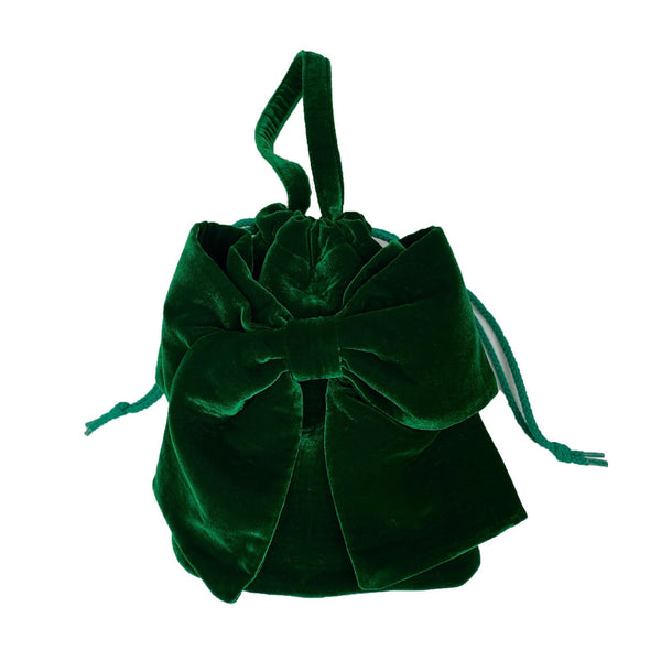 GREEN VELVET BEAU BAG