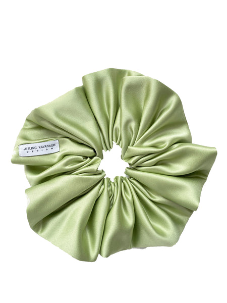 DREAM SCRUNCHIE IN SAGE GREEN SATIN